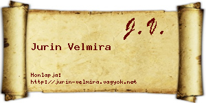 Jurin Velmira névjegykártya